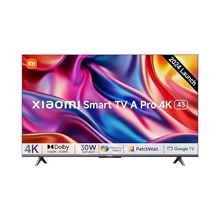 Xiaomi 108 cm (43 inches) A Pro 4K Dolby Vision Smart Google LED TV